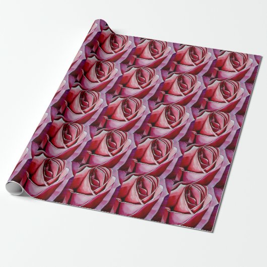 Rosa Rose Makro Blume Valentine Packpapier (Ungerollt)