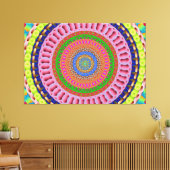 Rosa Rose Mandala Kunstgewerbe Leinwand (Insitu (Wohnzimmer))