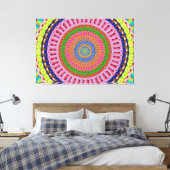 Rosa Rose Mandala Kunstgewerbe Leinwand (Insitu (Schlafzimmer))