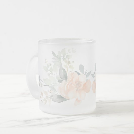 Rosa Rose Mattglastasse (Vorderseite Links)