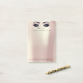 Rosa Rose Metallic Pfirsichname Web Telefonnummer Post-it Klebezettel (Auf Schreibtisch)
