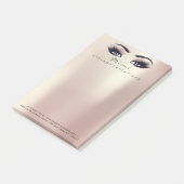 Rosa Rose Metallic Pfirsichname Web Telefonnummer Post-it Klebezettel (angewinkelt)