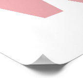 Rosa Rose Minimalistischer Monogramm Poster (Ecke)