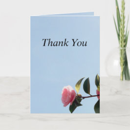 Rosa Rose mit blauem Himmel Danke Karte