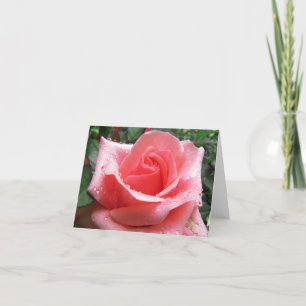 Rosa Rose mit Deep-Notizkarte Karte