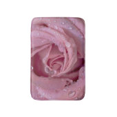 Rosa Rose mit Dewdrops Badematte (Vorderseite Vertikal)