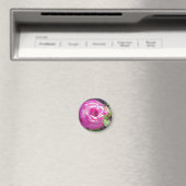 Rosa Rose mit einem Bienenmagnet Magnet (In Situ (Geschirrspüler))