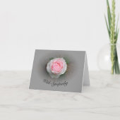 Rosa Rose mit grauem Vignette Karte (Vorderseite)