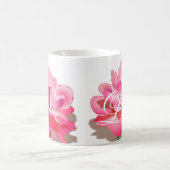 Rosa Rose mit Liebe Kaffeetasse (Mittel)