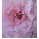 Rosa Rose mit Raindrops Duschvorhang (Vorderseite)