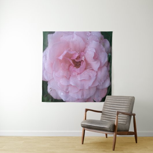 Rosa Rose mit Raindrops Wall Art Tapestes Wandteppich (Beispiel)