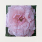 Rosa Rose mit Raindrops Wall Art Tapestes Wandteppich (Vorderseite)