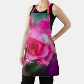 Rosa Rose mit Schneeflocken Schürze (InSitu)