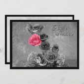 Rosa Rose mit schwarzem und weißem Hintergrund (Vorne/Hinten)