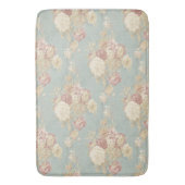 Rosa Rose mit weißem Rosa im Hintergrund Badematte (Vorderseite Vertikal)