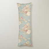 Rosa Rose mit weißem Rosa im Hintergrund Seitenschläferkissen (Rückseite (Vertikal))