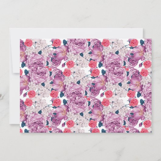 Rosa Rose Moon Phase Wiccan Handfasts Save The Date (Rückseite)