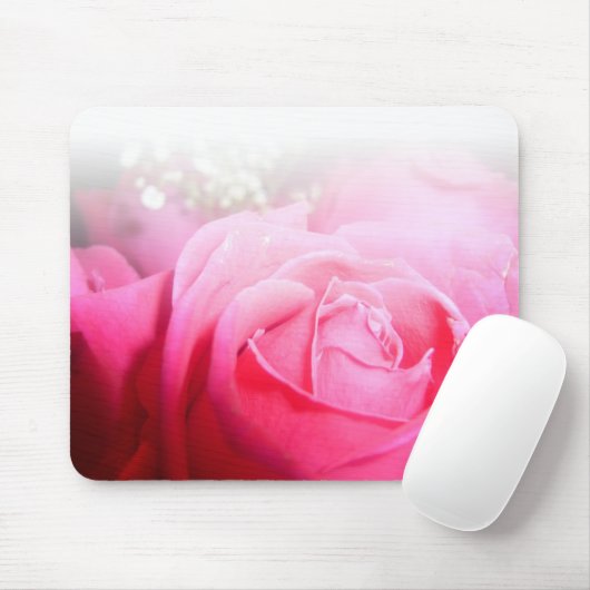 Rosa Rose Mousepad (Mit Mouse)