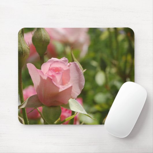 Rosa Rose Mousepad (Mit Mouse)