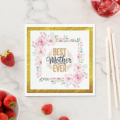 Rosa Rose Muttertag I Beste Mutter überhaupt Serviette (Beispiel)