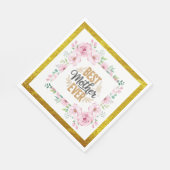 Rosa Rose Muttertag I Beste Mutter überhaupt Serviette (Ecke)