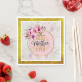 Rosa Rose Muttertag I Beste Mutter überhaupt Serviette (Beispiel)