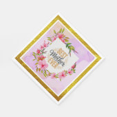 Rosa Rose Muttertag I Beste Mutter überhaupt Serviette (Ecke)