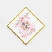 Rosa Rose Muttertag I Beste Mutter überhaupt Serviette (Ecke)