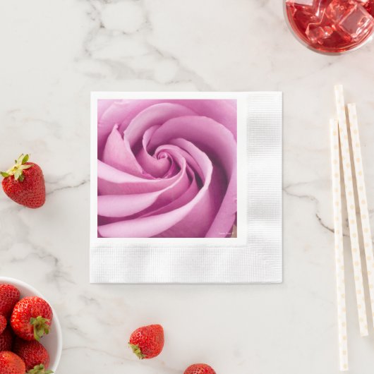 Rosa Rose nach Perfektion geklappt - Papier Napkin Serviette (Beispiel)