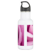 Rosa Rose nach Perfektion geklappt Trinkflasche (Rückseite)