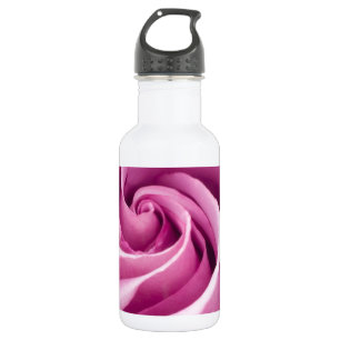 Rosa Rose nach Perfektion geklappt Trinkflasche
