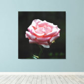 Rosa Rose Nah-up Leinwanddruck (Insitu (Holzboden))