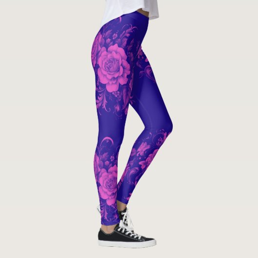 Rosa Rose Nahtlos Leggings (Rechts)