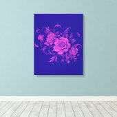 Rosa Rose Nahtlos Leinwanddruck (Insitu (Holzboden))