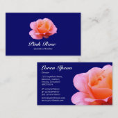 Rosa Rose - Navy Blue Visitenkarte (Vorne/Hinten)