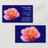 Rosa Rose - Navy Blue Visitenkarte (Vorne/Hinten)