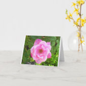 Rosa Rose Notecard Karte (Gelbe Blume)
