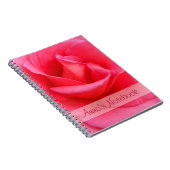 Rosa Rose Notizblock (Rechte Seite)