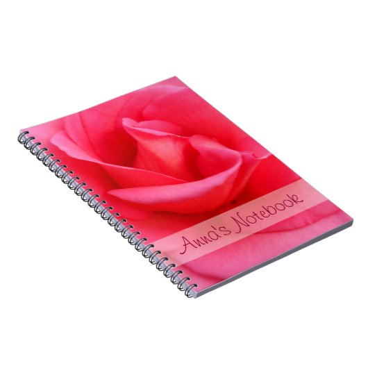 Rosa Rose Notizblock (Rechte Seite)