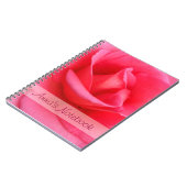 Rosa Rose Notizblock (Linke Seite)