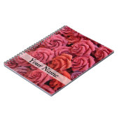 Rosa Rose Notizblock (Linke Seite)