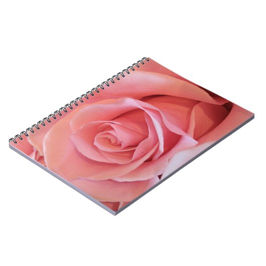 Rosa Rose Notizblock (Linke Seite)