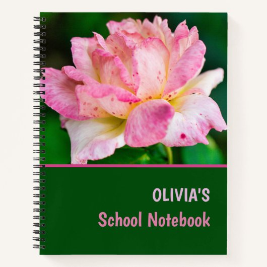 Rosa Rose Notizblock (Vorderseite)