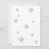 Rosa Rose Oh Baby Girl Dusche Einladung (Rückseite)