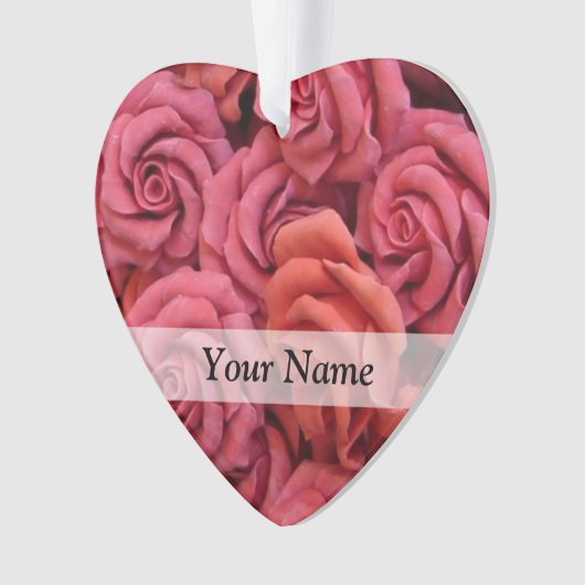 Rosa Rose Ornament (Vorderseite)