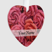 Rosa Rose Ornament (Vorderseite)