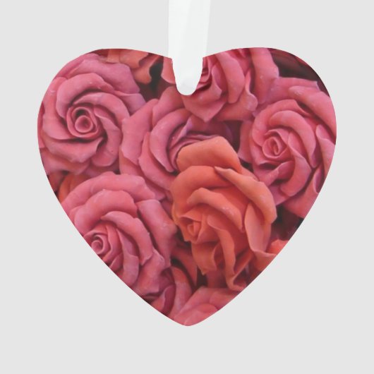 Rosa Rose Ornament (Rückseite)