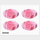 Rosa Rose Oval Stickers (Blatt)