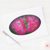 Rosa Rose Ovaler Aufkleber (Umschlag)