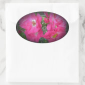 Rosa Rose Ovaler Aufkleber (Tasche)